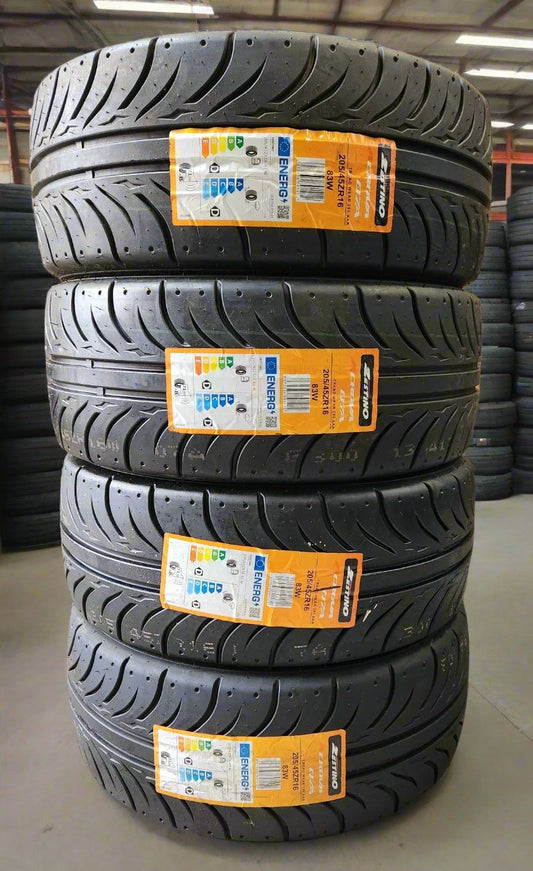 Zestino Acrova 07a 205/45/16 Semi Slick Tyres. Set of 4, New.