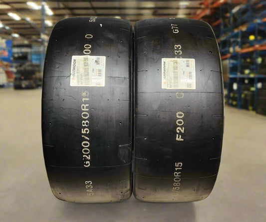 Hankook 200/58/15 Slick Racing Tyres (205/50/15) - Medium Compound (New Pair)