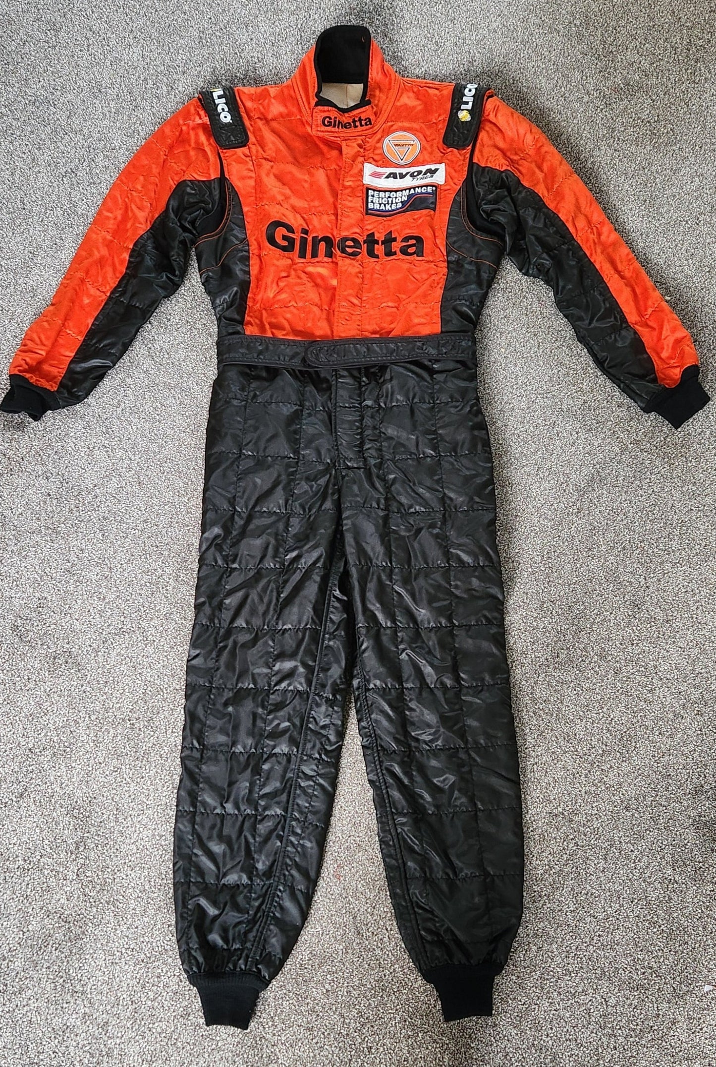 Lico by Sparco Ginetta Racesuit. In date for UK Motorsport. FIA current specification.